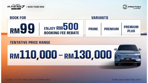 Proton eMas 7 PHEV open for booking – 3 variants, 2 battery choices, up to 996 km WLTP, RM110k-130k est