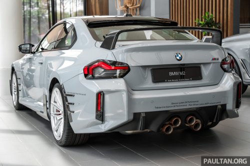 2026 G87 BMW M2 M Performance parts in Malaysia – carbon-fibre exterior parts, titanium silencer; RM132k