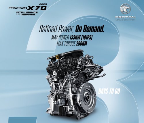 2026 Proton X70 MC3 launching Jan 8, 4pm – 181 PS/290 Nm 1.5L turbo i-GT 4-cyl from X50 FL confirmed