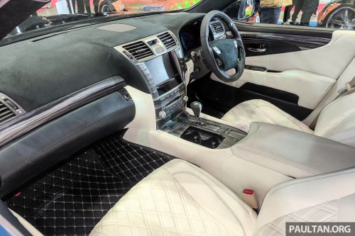 NATS Vellfire Sedan at 2026 Tokyo Auto Salon – Lexus LS460 with Vellfire face and tail lamps, air suspension