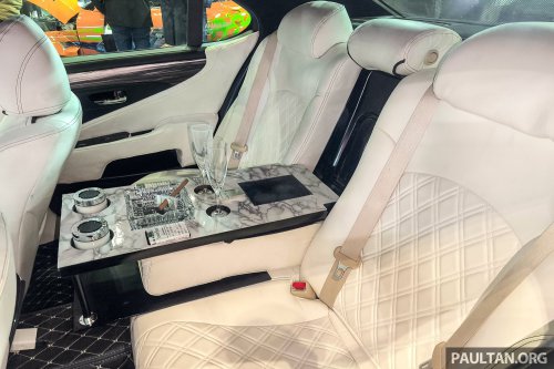 NATS Vellfire Sedan at 2026 Tokyo Auto Salon – Lexus LS460 with Vellfire face and tail lamps, air suspension