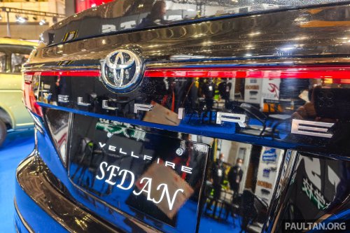 NATS Vellfire Sedan at 2026 Tokyo Auto Salon – Lexus LS460 with Vellfire face and tail lamps, air suspension