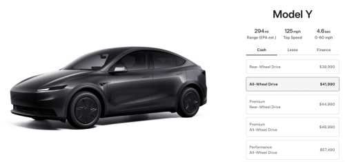 Tesla, Tesla Model Y, AWD, 2026 Tesla Model Y AWD revealed – base model drops Standard name; 0-100 km/h 4.8 secs, 473 km range