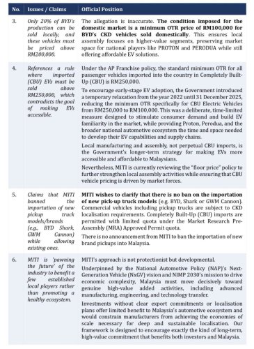 MITI issues statement on BYD CKD topic – open to all Chinese brands, floor price is RM100k, not RM200k