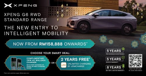 Xpeng, XPeng G6, Explore the improved Xpeng G6 Standard Range – RM10k rebate plus RM5k wallbox or unlimited charging