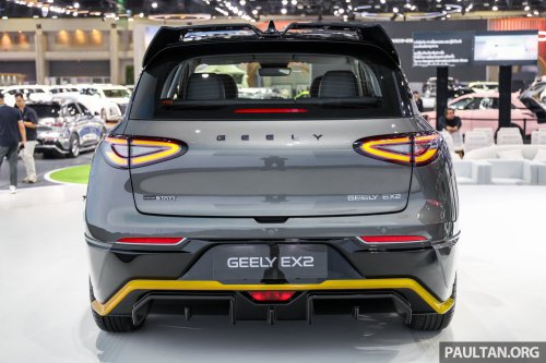 Geely EX2 bodykit shown in Thailand – the Proton eMas 5 EV twin gets dressed up in various styles