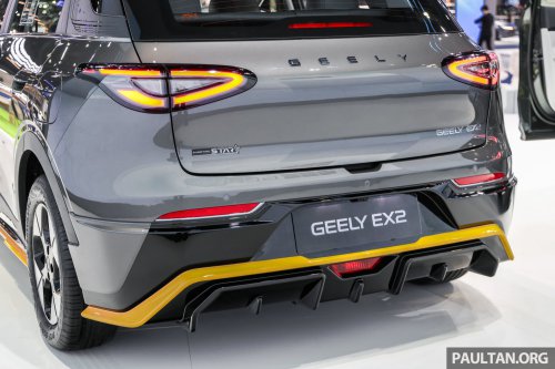 Geely EX2 bodykit shown in Thailand – the Proton eMas 5 EV twin gets dressed up in various styles