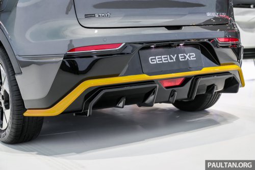 Geely EX2 bodykit shown in Thailand – the Proton eMas 5 EV twin gets dressed up in various styles
