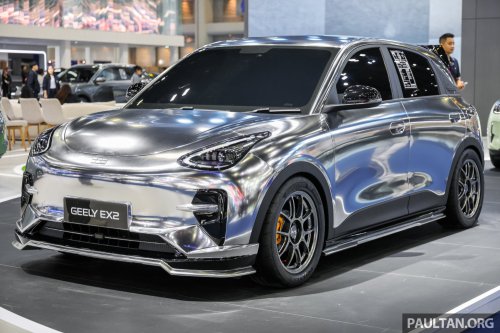 Geely EX2 bodykit shown in Thailand – the Proton eMas 5 EV twin gets dressed up in various styles