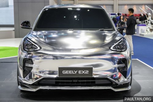 Geely EX2 bodykit shown in Thailand – the Proton eMas 5 EV twin gets dressed up in various styles