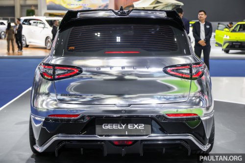 Geely EX2 bodykit shown in Thailand – the Proton eMas 5 EV twin gets dressed up in various styles