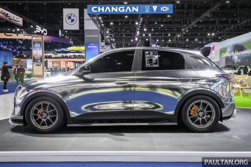 Geely EX2 bodykit shown in Thailand – the Proton eMas 5 EV twin gets dressed up in various styles