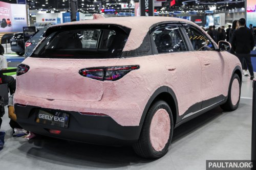 Geely EX2 bodykit shown in Thailand – the Proton eMas 5 EV twin gets dressed up in various styles