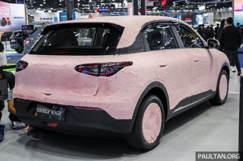 Geely EX2 bodykit shown in Thailand – the Proton eMas 5 EV twin gets dressed up in various styles