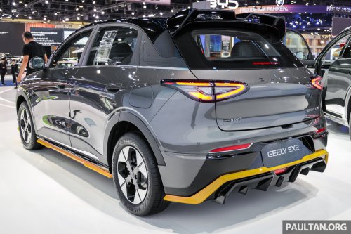 Geely EX2 bodykit shown in Thailand – the Proton eMas 5 EV twin gets dressed up in various styles