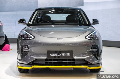 Geely EX2 bodykit shown in Thailand – the Proton eMas 5 EV twin gets dressed up in various styles