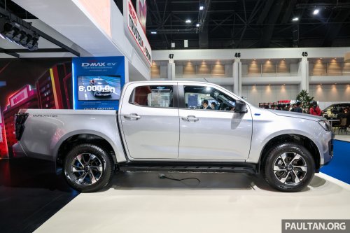 2026 Isuzu D-Max EV on display in Bangkok – 190 PS, 350 Nm, up to 263 km WLTP; CKD; priced at RM192k