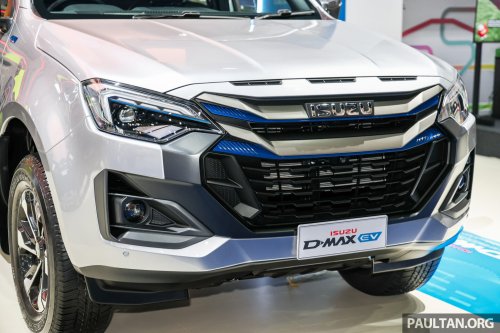 2026 Isuzu D-Max EV on display in Bangkok – 190 PS, 350 Nm, up to 263 km WLTP; CKD; priced at RM192k