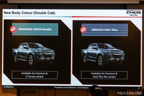 2026 Isuzu D-Max in Malaysia – 2.2L turbodiesel, 8-speed auto, updated styling; RM103k-RM163k OTR