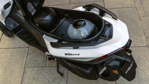 2026 Yamaha Tricity 300 scooter for Europe – three wheels, standing assist, foot brake and airbag