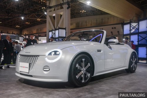 Daihatsu K-Open remains a kei car – drops larger size and 1.3L idea, but will be FR; Akio Toyoda to sign it off