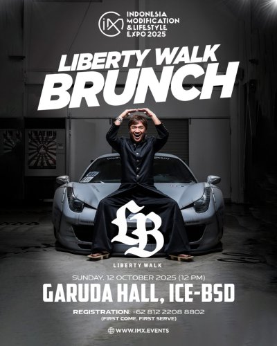 Liberty Walk Brunch Eksklusif IMX 2025: Kesempatan Langka Bertemu Wataru Kato & Tim