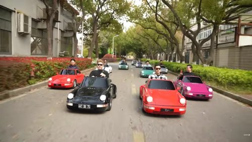 Larry Chen Brings Out His Inner Child As He Drifts 35-HP Miniature Electric Porsche