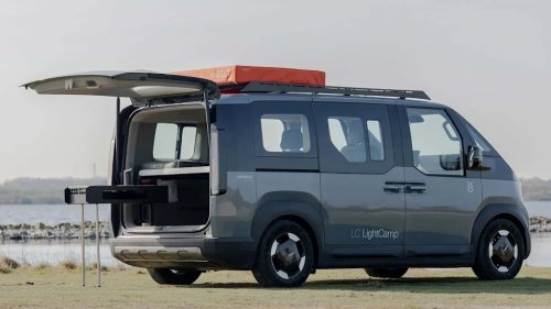 This Tiny Electric Kia Camper Somehow Sleeps Four