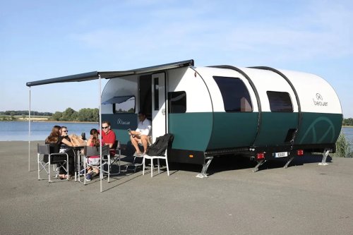This Clever Expanding Camper Trailer Triples Its Size to Make Room for 8