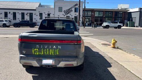 Frustrated Rivian R1T Owner Spray-Paints Truck, Launches “Rivian Is Junk” Protest Website