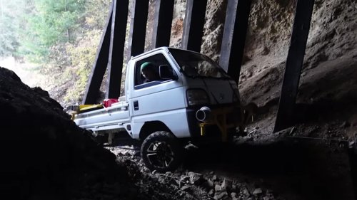 YouTuber Customized JDM Kei Truck To Drive On Abandoned Railroads