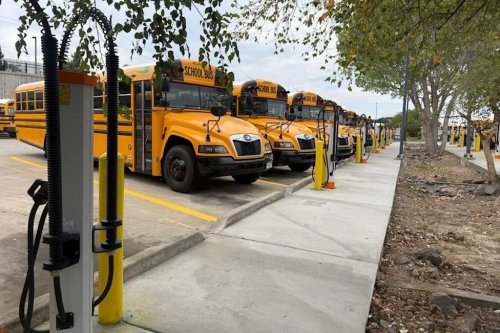 Colorado's largest electric school bus fleet gets 26-plug charging hub