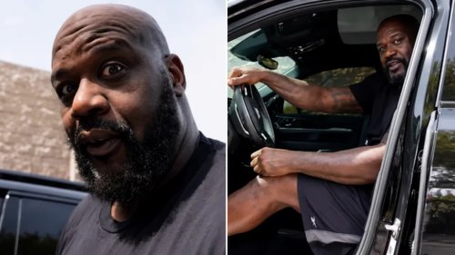 Shaq Forgot He Bought a $150K Custom Cadillac Escalade IQ — Then Bet His Hellcat He Wouldn’t Fit