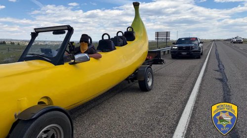 Man Driving Giant Banana Gets Pulled Over in Montana