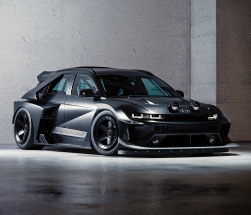 Hyundai's Electric Hot Hatch Makes a Suspiciously Good Group B Car