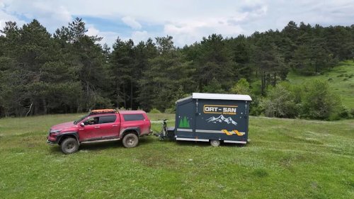 This Compact Camper Opens Like an Accordion and Turns Into a Tiny Off-Grid Cabin