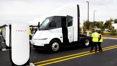 Tesla Is Building Megachargers For Semis Where Truckers Already Stop
