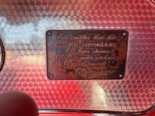 Supercharged 1936 Auburn 852 Boattail Speedster For Sale at Aumann Auctions