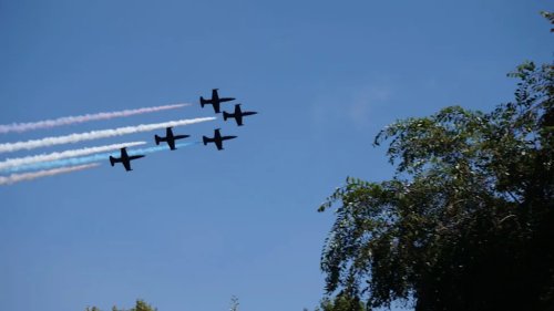 The Quail Flies into Monterey with Cars and Copters