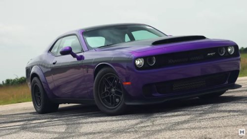 Hennessey, Dodge, Check Out Hennessey’s 1,700-HP Dodge Demon Doing A Burnout At 100 MPH