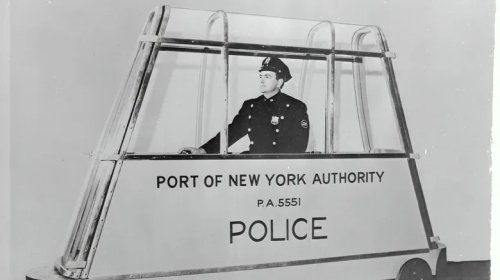 Catwalk Cars: New York City's Weird Wafer-Thin Electric Vehicles Used By Tunnel Police
