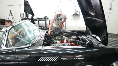 Abandoned 1957 Ford Thunderbird Gets Cleaned For The First Time In 15 Years