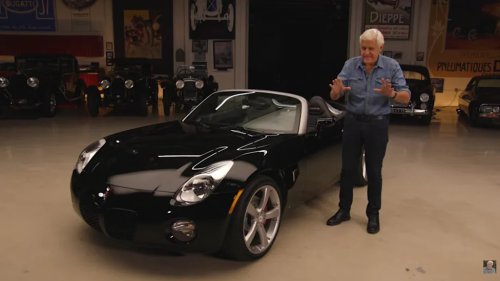 Jay Leno Drives Tesla Designer's 400HP V8 Pontiac Solstice