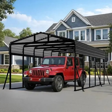 Protect Your Car All Year Round With This Metal Carport, on Sale at Walmart for 43% Off