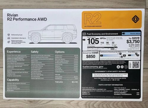 Rivian, 2027 Rivian R2 Performance for Sale With 30 Miles