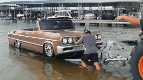 The Newest Ride In Shaq's Collection Is A '60s Impala (And It Sails On Water)
