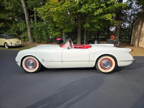 Chevrolet Corvette, Chevrolet, A White-Over-Red Piece of Corvette History: The 1954 Chevrolet Corvette Convertible