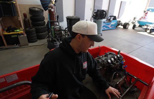 YouTubers Stuff a 200-HP Hayabusa Engine Into a Plastic Truck: From Toddler Bed to Death Trap