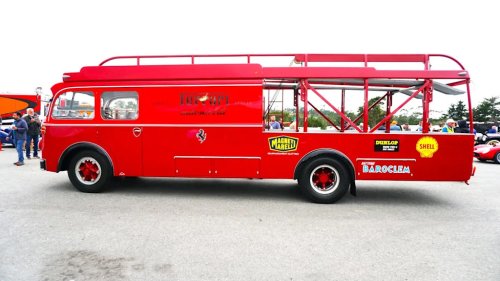 Fiat, Ferrari, This Fabulous Fiat Ferrari Hauler was the Star of Pebble Beach