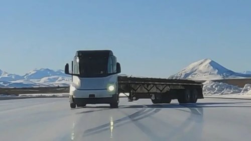 Tesla, Tesla's New Electric Semi Truck Tech Could Save Drivers On Icy Roads